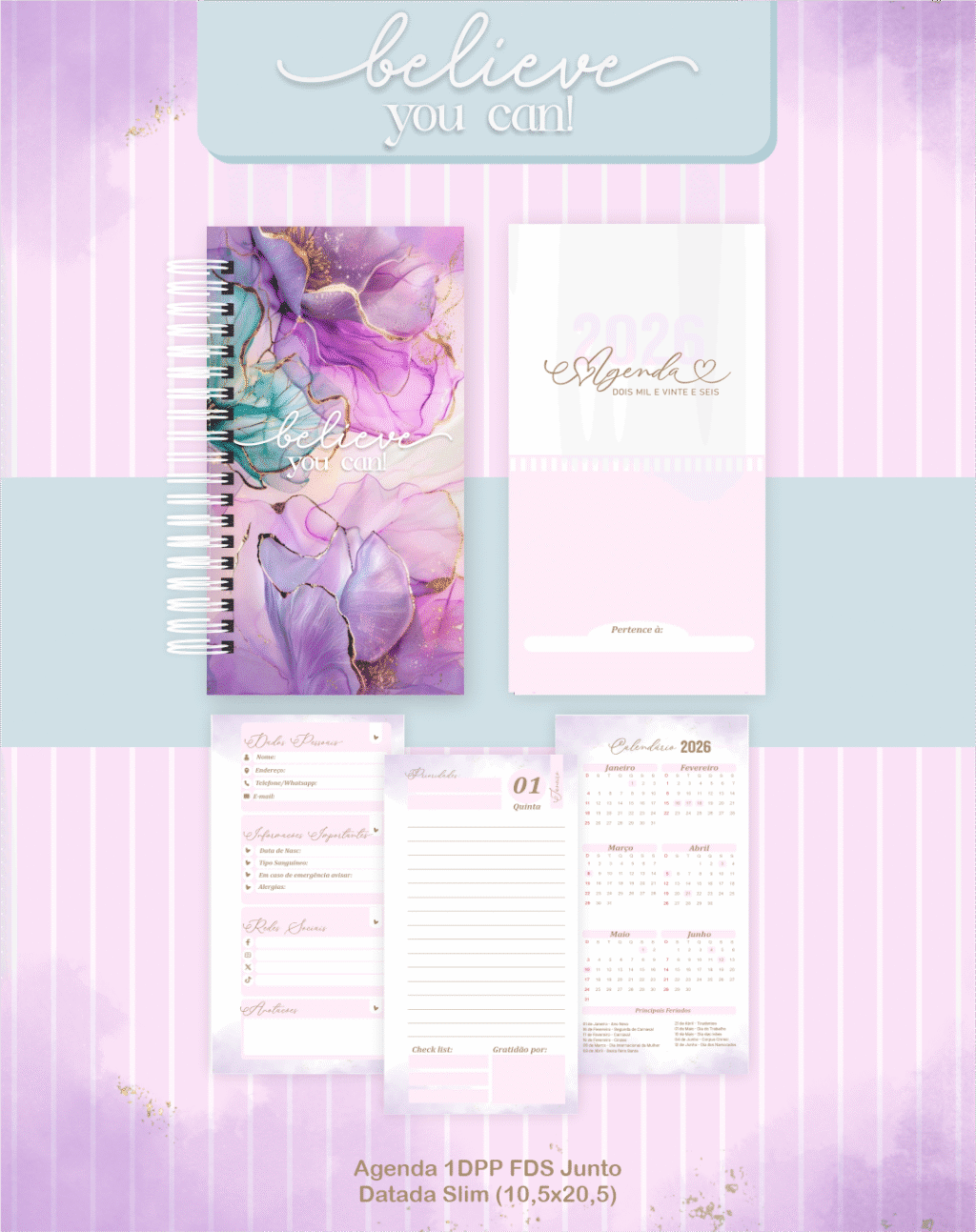 Believe You Can - Agendas | Planners 2026 (Pamella) - Imagem 3