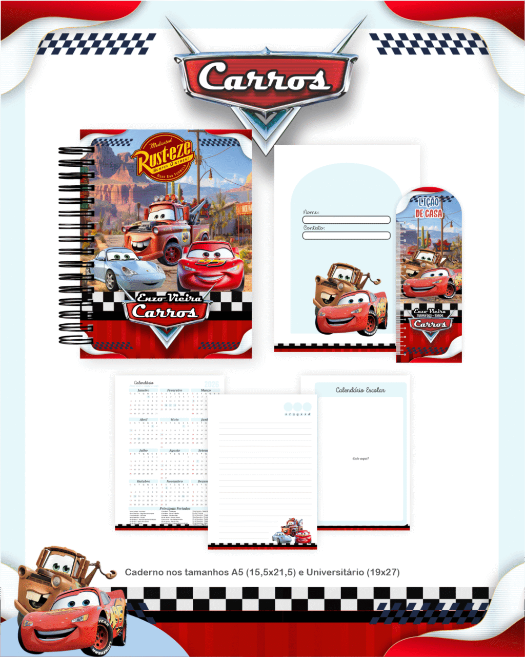 Carros Disney - Escolar 1.0 2026 (Pamella) - Imagem 4