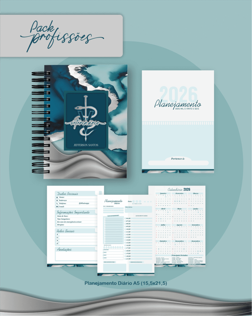 Profissões 2026: Masculina Marmorizada (Pamella) - Imagem 5