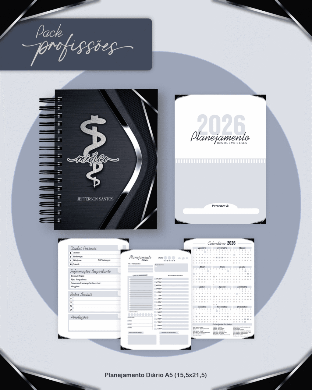 Profissões 2026: Masculina Preta (Pamella) - Imagem 5