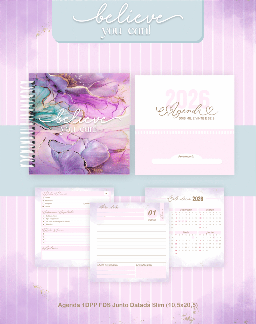 Believe You Can - Agendas | Planners 2026 (Pamella) - Imagem 2