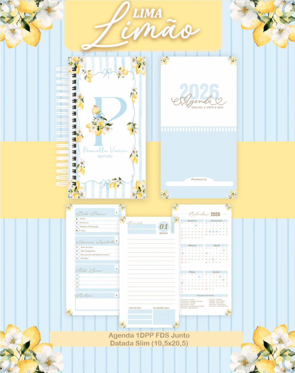 Alfabeto Lima Limão - Agendas | Planners 2026 (Pamella) - Imagem 3