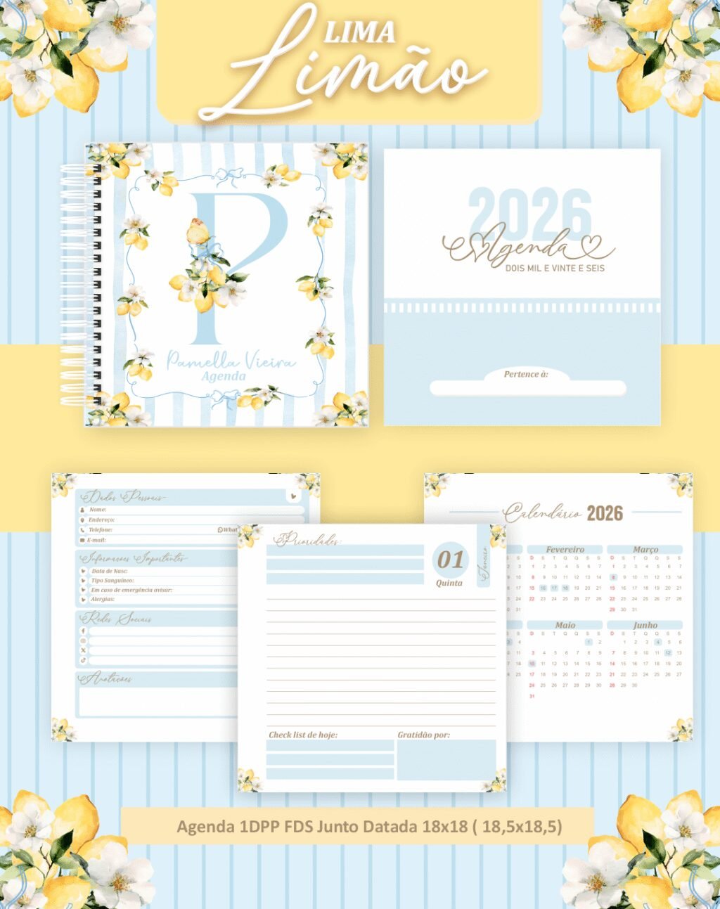 Alfabeto Lima Limão - Agendas | Planners 2026 (Pamella) - Imagem 2