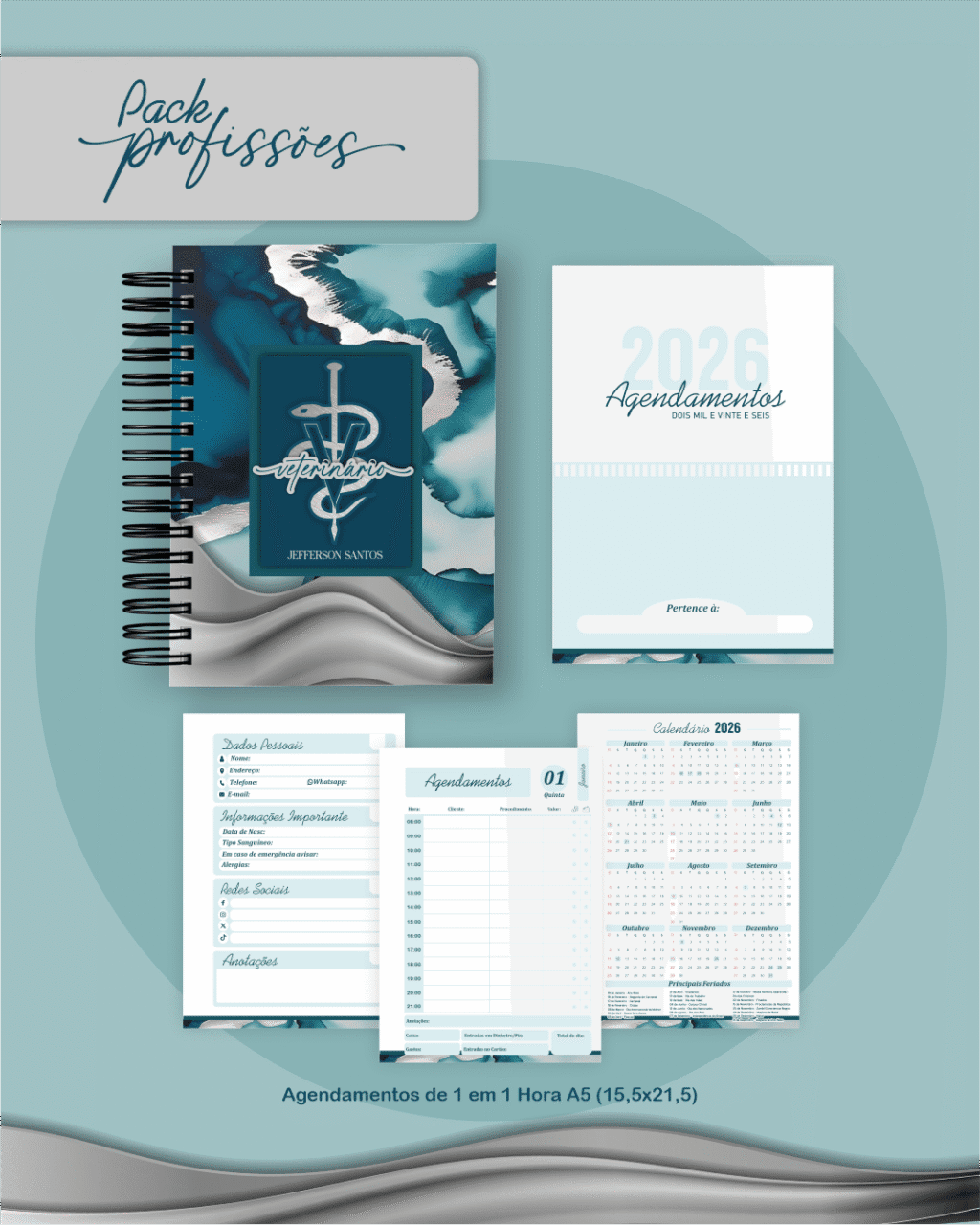 Profissões 2026: Masculina Marmorizada (Pamella) - Imagem 6