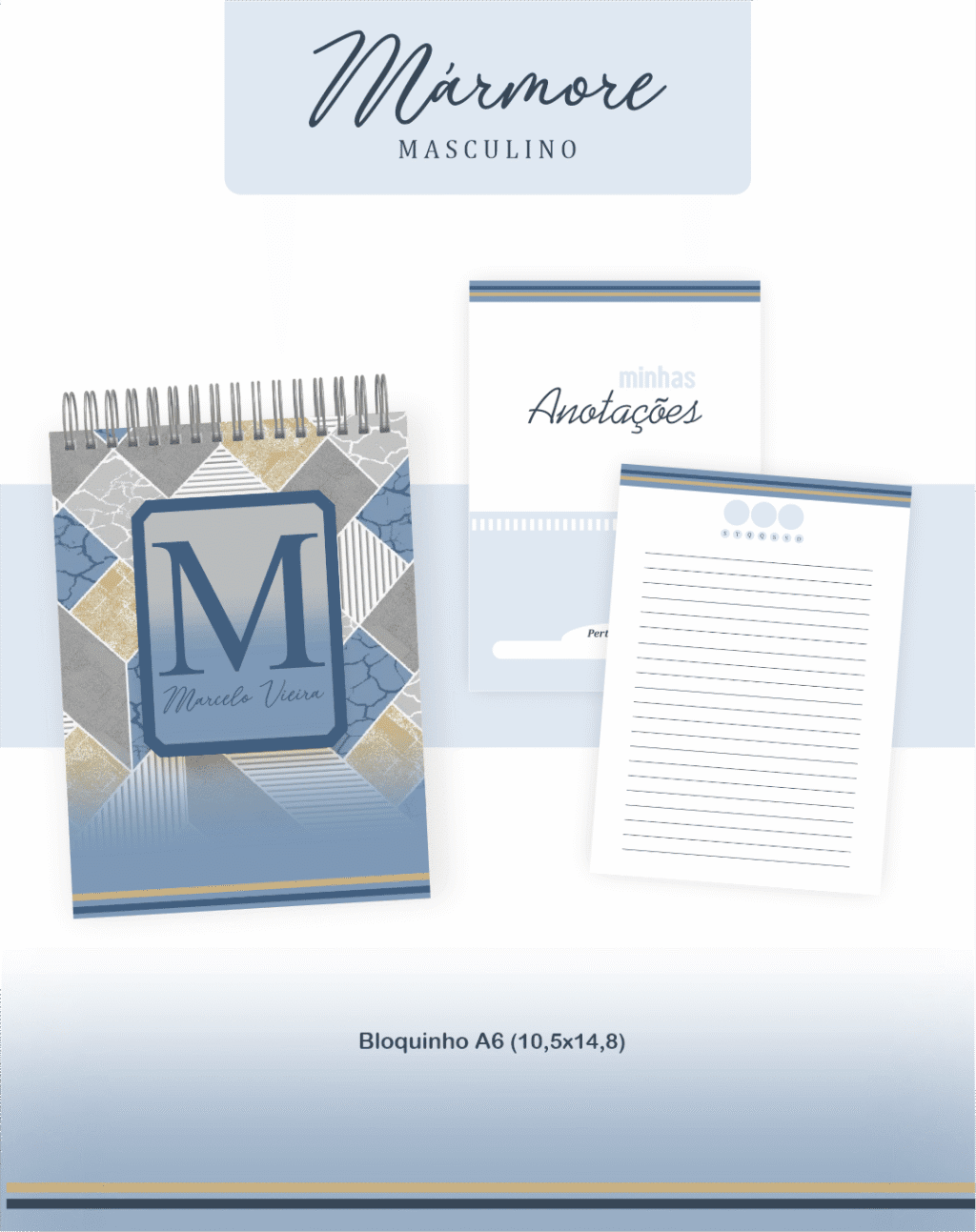 Mármore Masculino - Agendas | Planners 2026 (Pamella) - Imagem 2