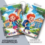 Kit Caderno com Atividades de Alfabetização Escolar – Feminino e Masculino (Re Castori) - Imagem 2