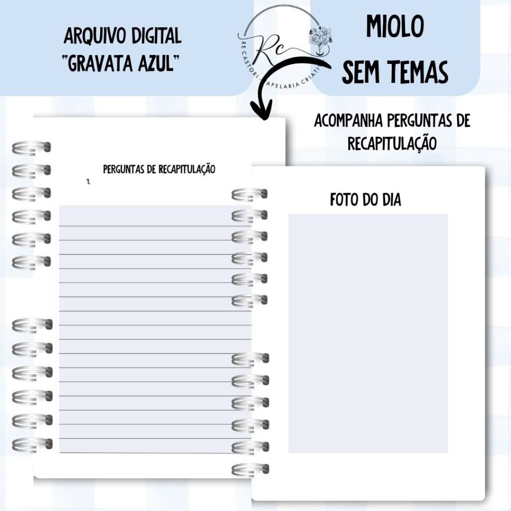 Caderno Assembleia de Circuito 2025/2026 – GRAVATA AZUL S/TEMA (Re Castori) - Imagem 2