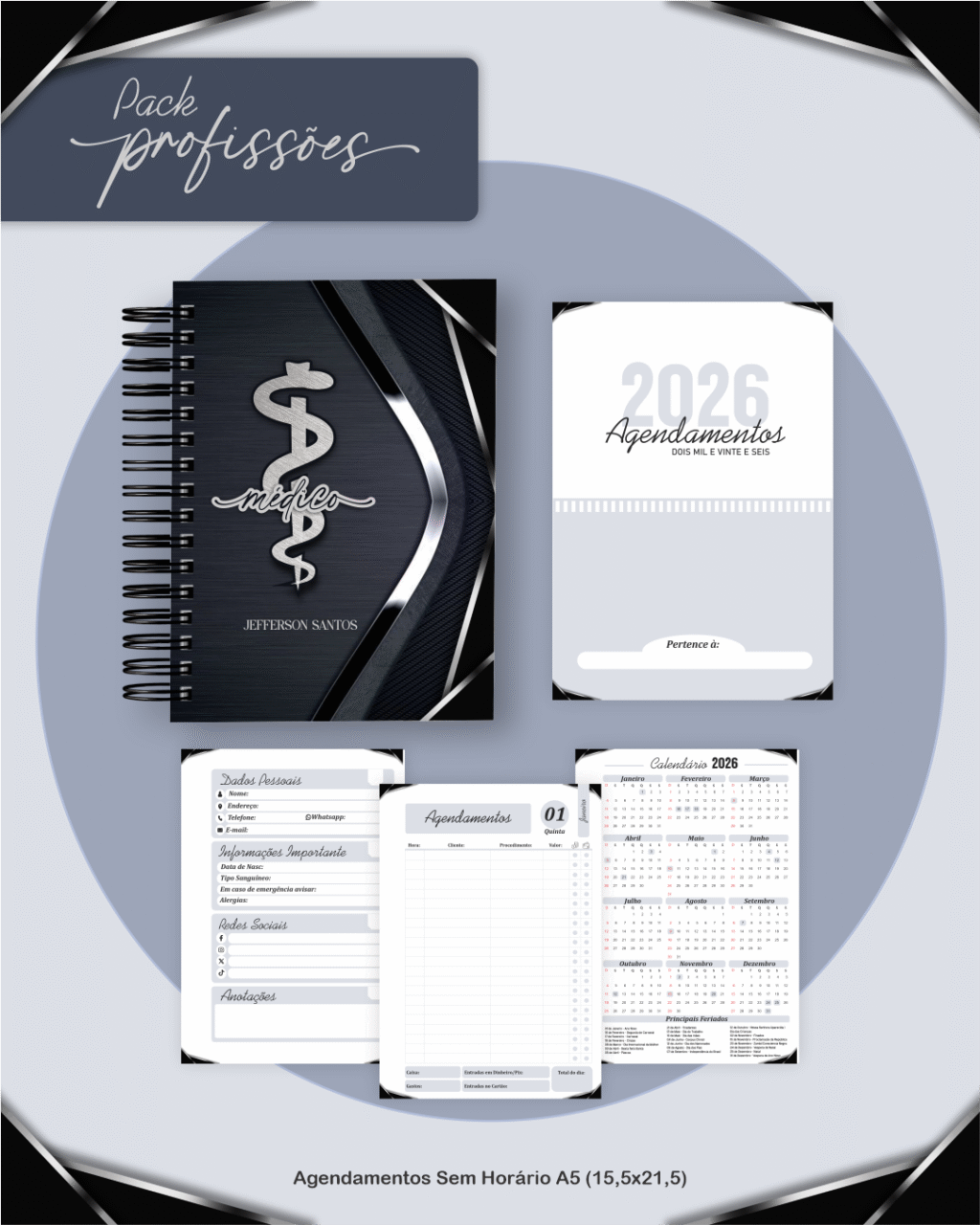 Profissões 2026: Masculina Preta (Pamella) - Imagem 7