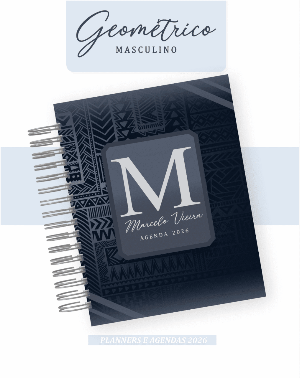 Geométrico Masculino - Agendas | Planners 2026 (Pamella) - Imagem 1