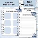 Caderno Assembeia de Circuito 2025/2026 – FLORAL AZUL C/TEMA (Re Castori) - Imagem 2