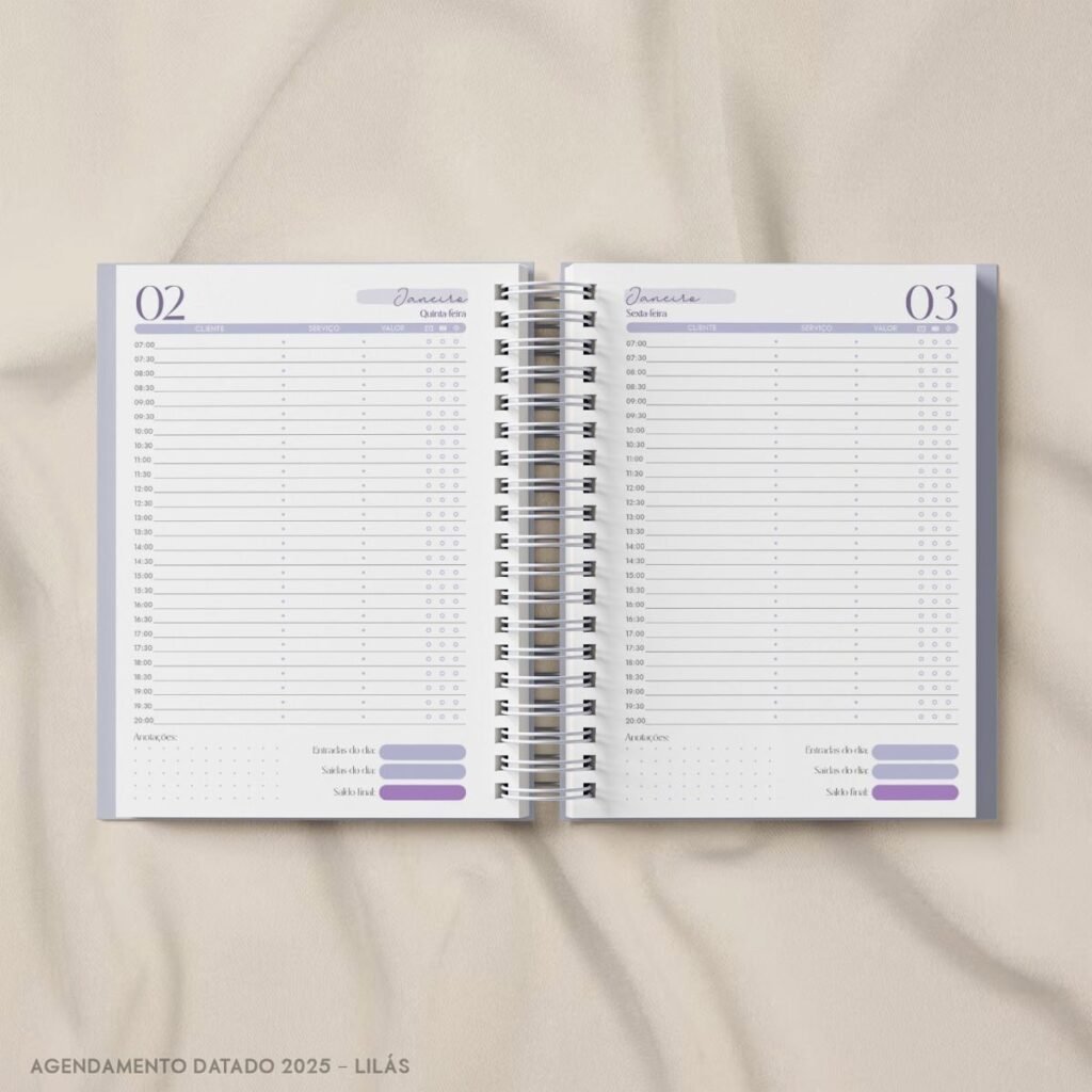Combo Agendamentos 2026 + Perm. Datado + Perm. Não Datado Col. Vagalume (Amarantto) - Imagem 6