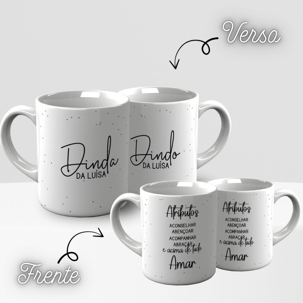 Convite Padrinhos Minimalista - Artes para Caneca - Imagem 6