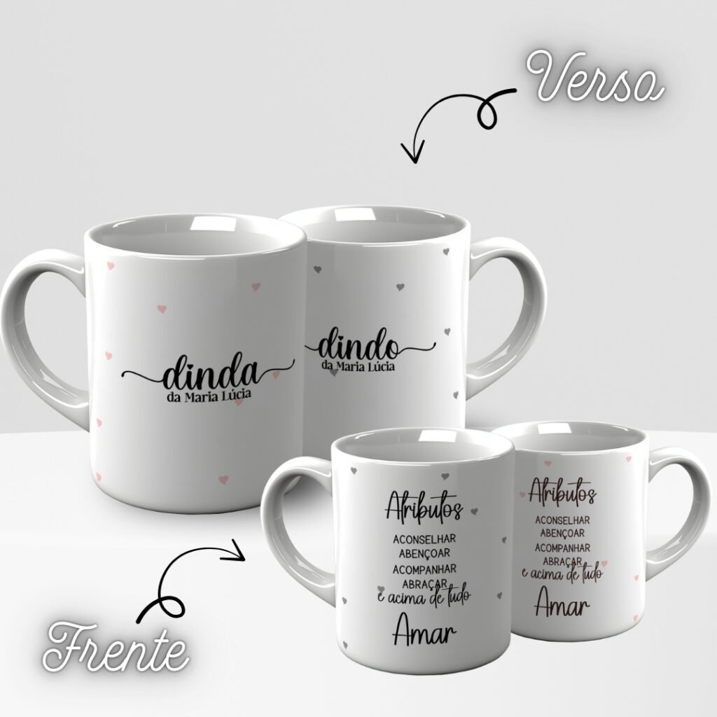 Convite Padrinhos Minimalista - Artes para Caneca - Imagem 3