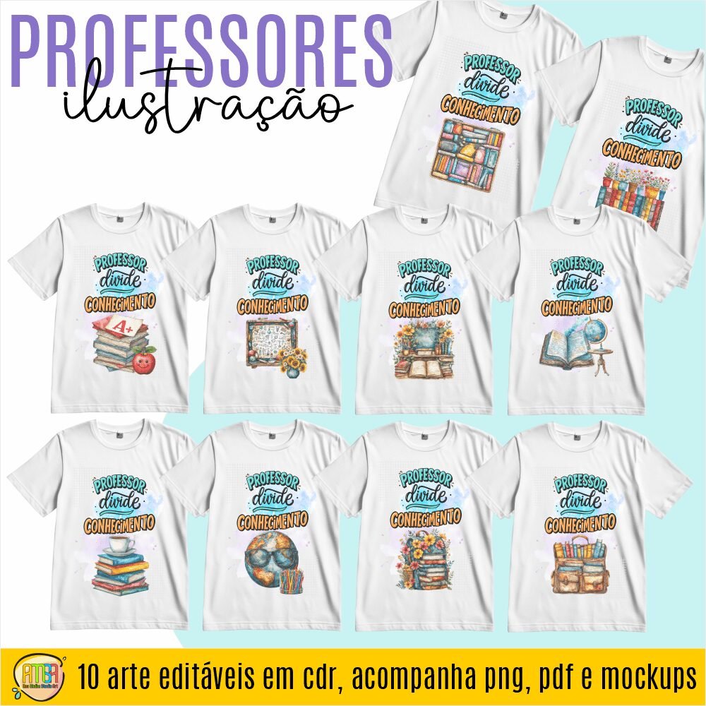 Professores Ilustração - Artes para Camisas - Imagem 1