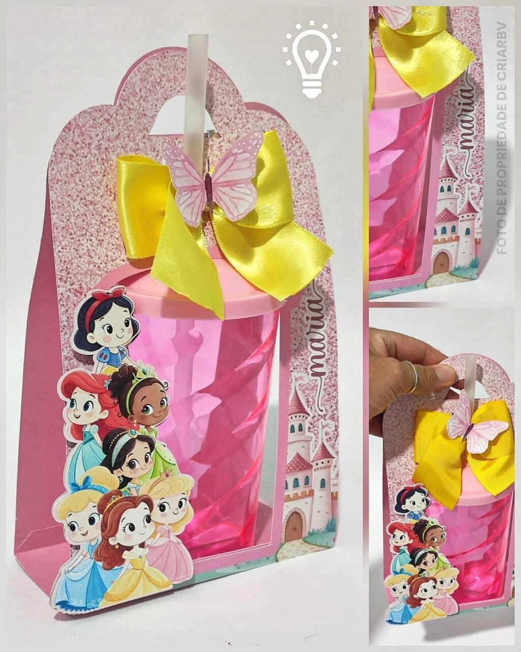 Caixa Copo Twister Princesas 400ml - Dia das Crianças - Imagem 1