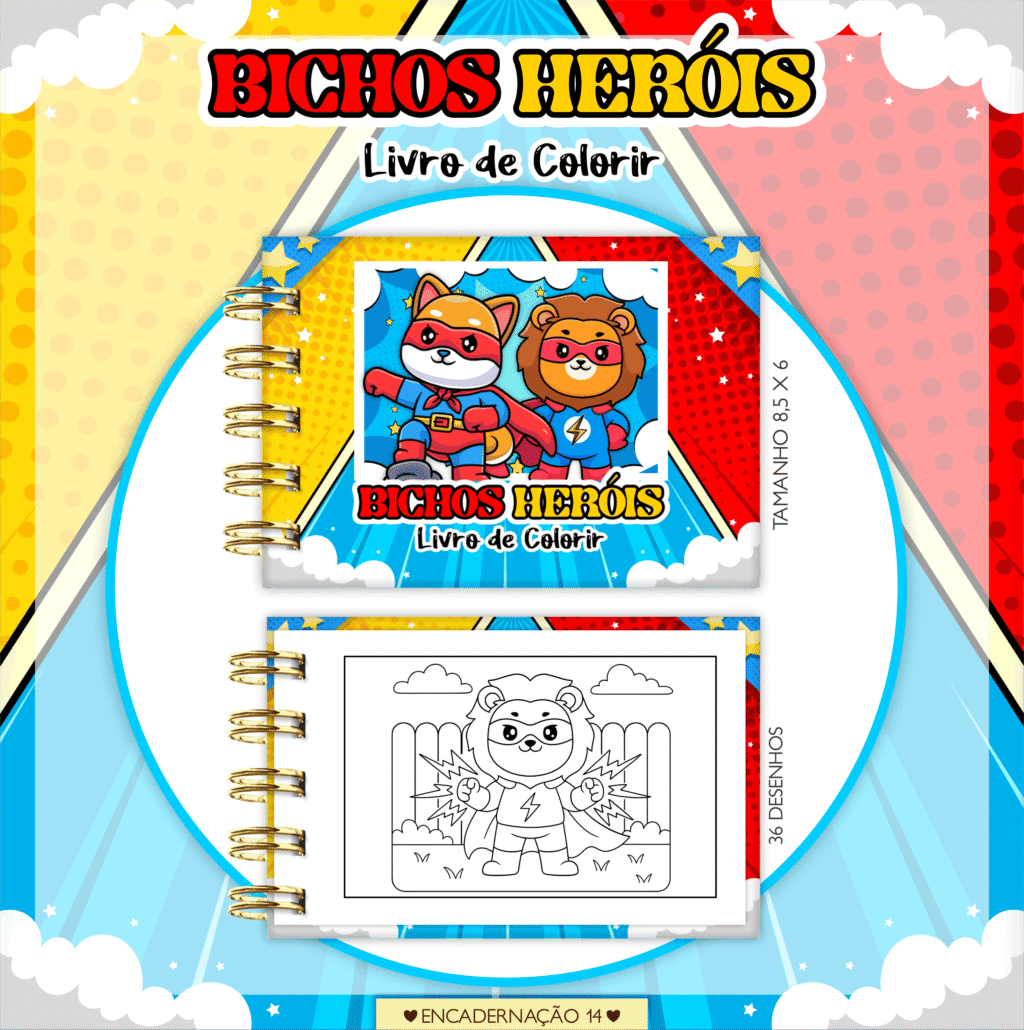 Bichinhos Herois - Mini Livro Colorir (Lina) - Imagem 1