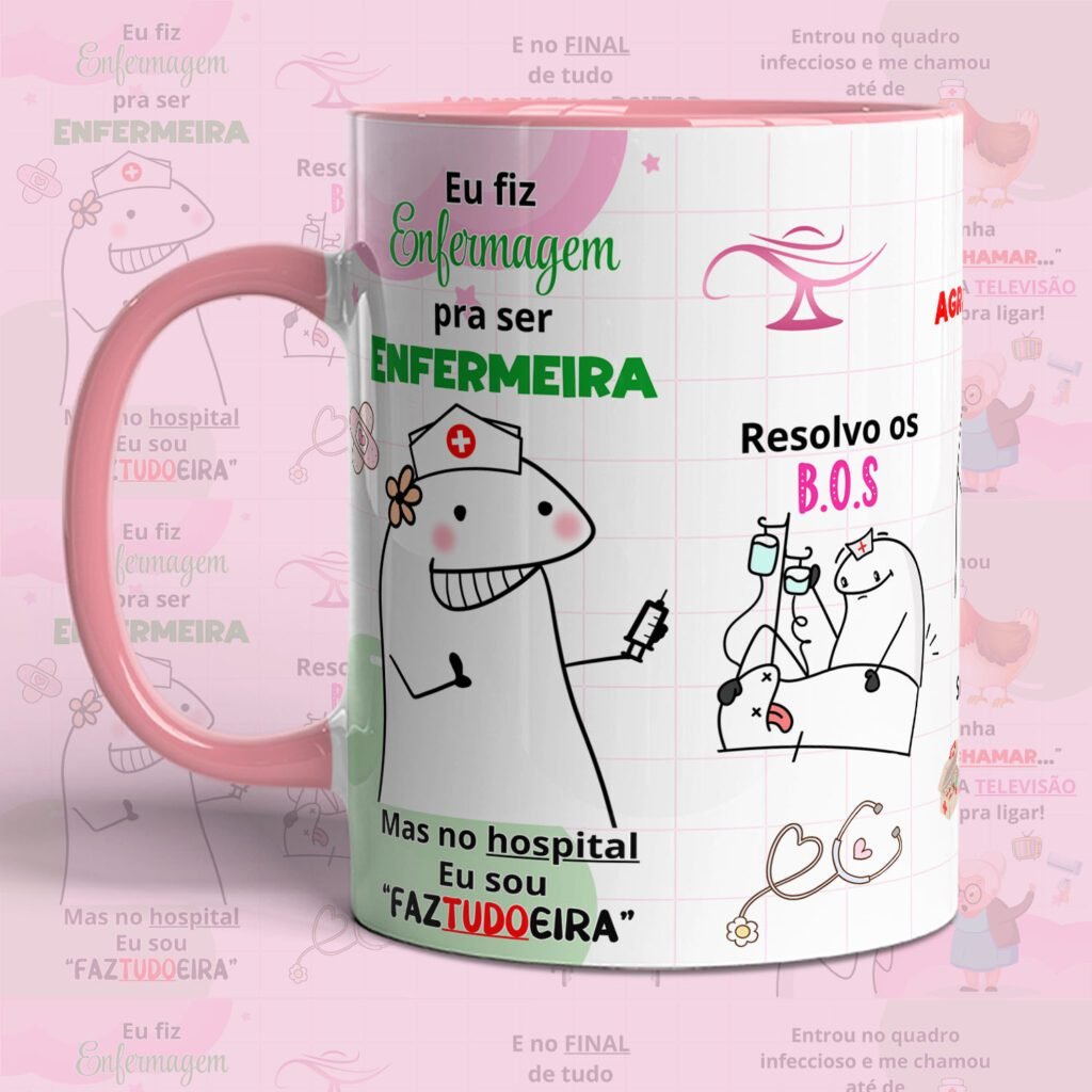Eu fiz Enfermagem pra ser Enfermeira - Arte Avulsa Caneca - Imagem 1