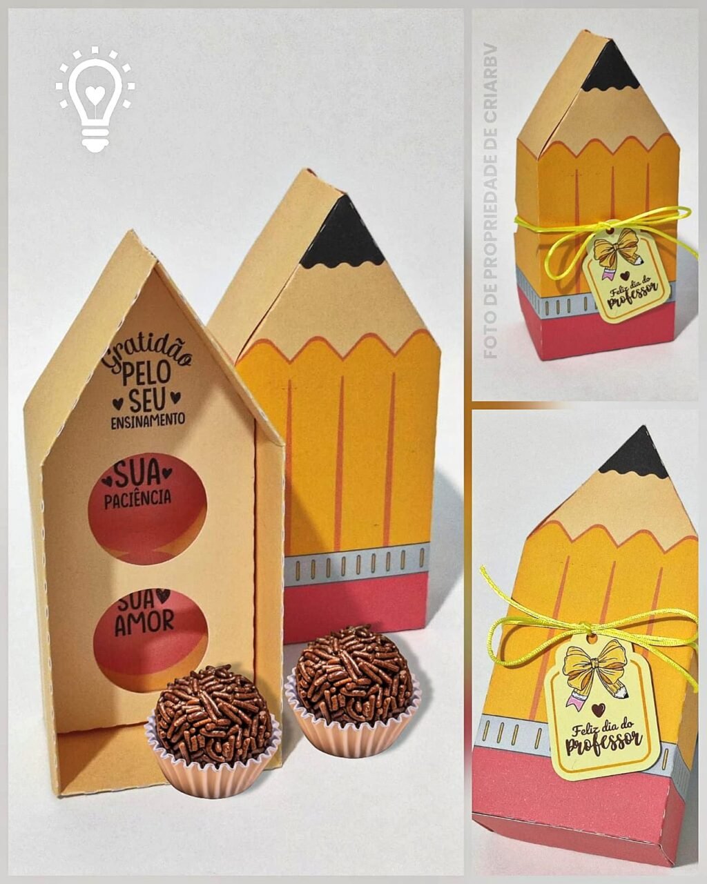 Caixa Lápis Brigadeiro - Dia dos Professores - Imagem 1