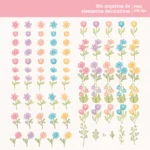 Jardim Secreto 2 – Cliparts em aquarela - Kit Digital - Imagem 9