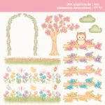 Jardim Secreto 2 – Cliparts em aquarela - Kit Digital - Imagem 8