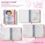 PACK Caderno Pautado A5+Bloquinho A6 – Betty Boop - Imagem 2