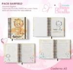 PACK Caderno Pautado A5+Bloquinho A6 – Garfield - Imagem 2