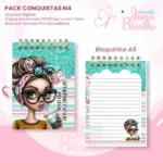 PACK Caderno Pautado A5+Bloquinho A6 – Conquistas N4 - Imagem 3