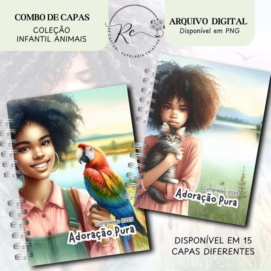 COMBO Capas Infantis para o Congresso Adoração Pura - Coleção Animais (Re Castori) - Imagem 2