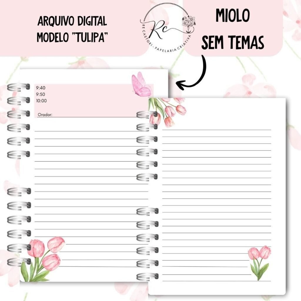 Caderno Assembleia de Circuito 2025/2026 – FLORAL ROSA S/TEMA (Re Castori) - Imagem 5