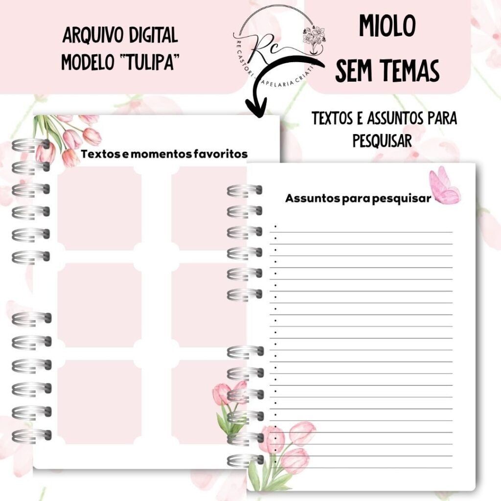 Caderno Assembleia de Circuito 2025/2026 – FLORAL ROSA S/TEMA (Re Castori) - Imagem 8