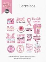 Outubro Rosa 2025 - Combo Ilustrações e Papéis (Tita) - Imagem 3