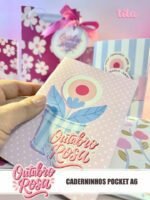 Outubro Rosa 2025 - Caderninho Pocket A6 (Tita) - Imagem 5