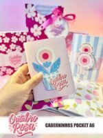 Outubro Rosa 2025 - Caderninho Pocket A6 (Tita) - Imagem 3