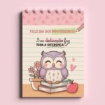 Bloco A6 - wire-o espiral - Dia dos Professores 2025 (Telma Contel) - Imagem 4