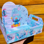 Caixa Cesta Stitch Aniversário