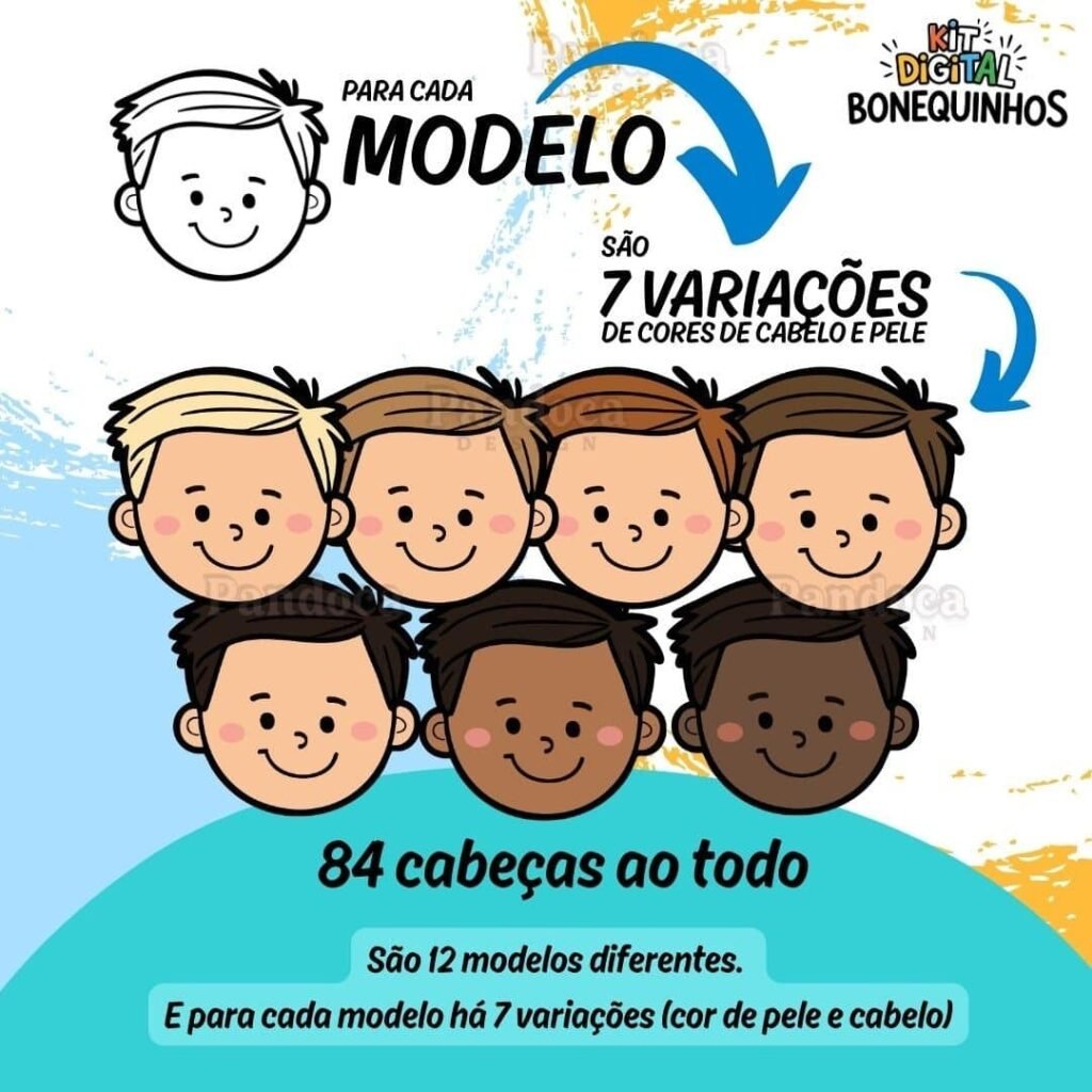 Bonequinhas Meninos - Kit Digital - Imagem 6
