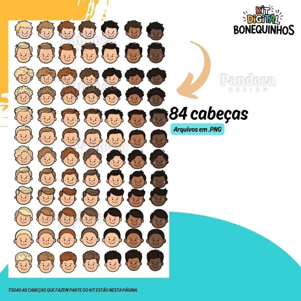 Bonequinhas Meninos - Kit Digital - Imagem 4