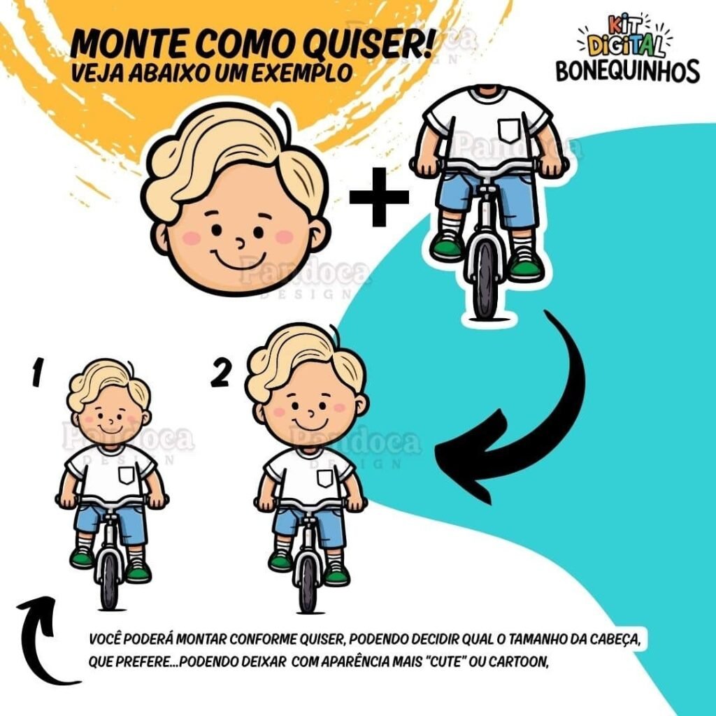 Bonequinhas Meninos - Kit Digital - Imagem 2