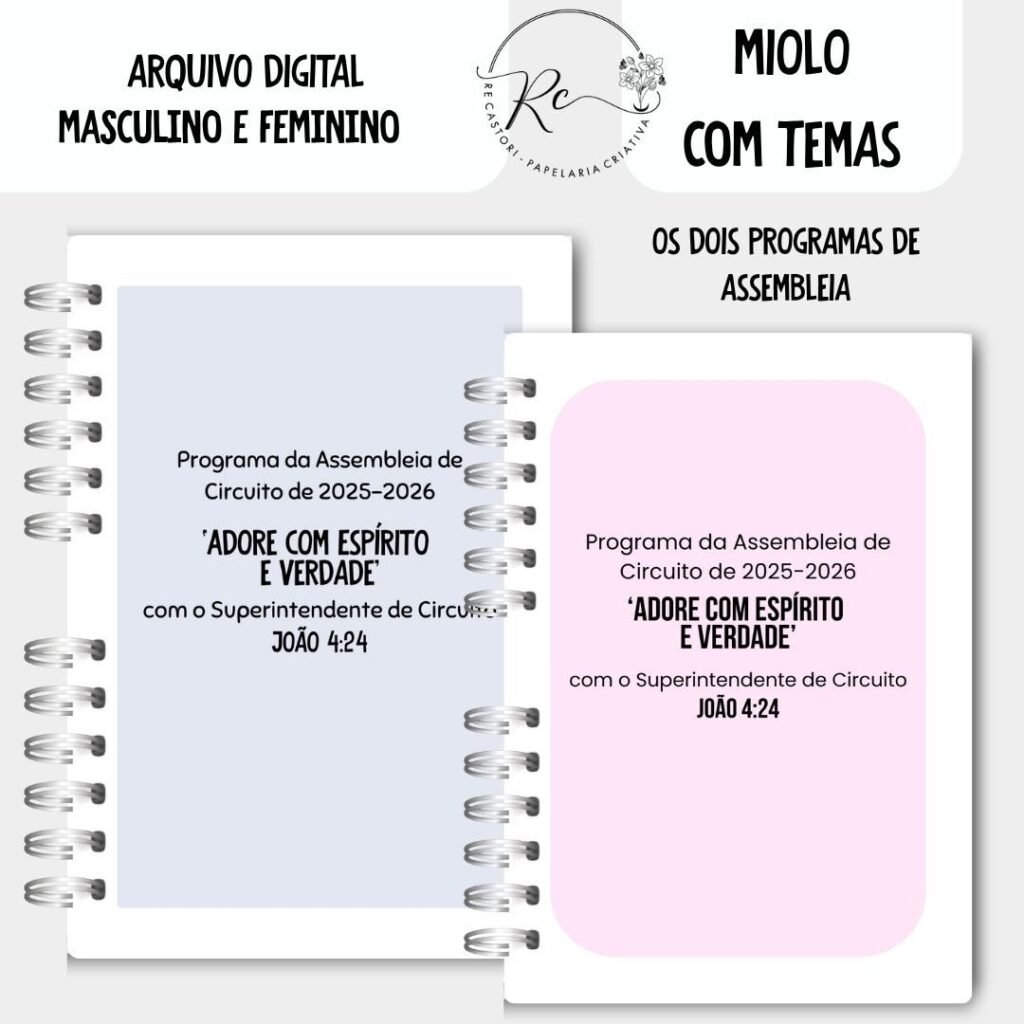 Miolo Neutro Assembleia de Circuito 2025/2026 – FEMININO E MASCULINO C/TEMA (Re Castori) - Imagem 2