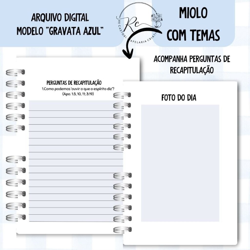 Caderno Assembleia de Circuito 2025/2026 – GRAVATA AZUL C/TEMA (Re Castori) - Imagem 7