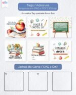 Printable - Tag ou Adesivo Quadrado 6cm - Dia dos Professores - Imagem 2