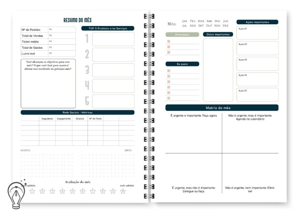 Miolo Planner Empreendedor(a) Permanente (Trilha do Papel) - Imagem 5