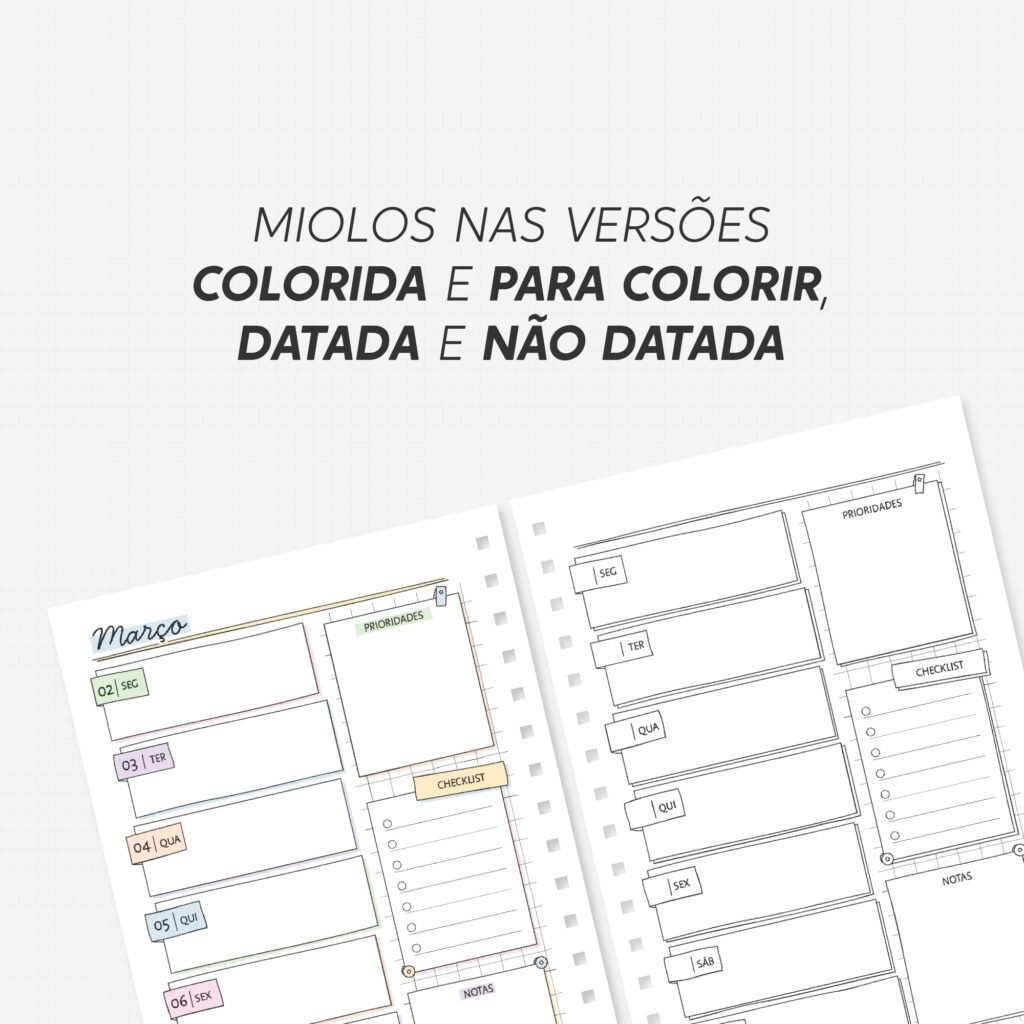 SUPER COMBO Planner Slim para Colorir 2026 (Nilmara) - Imagem 11