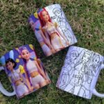 Arte Caneca Guerreiras K-POP Colorir - Imagem 2