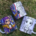 Arte Caneca Guerreiras K-POP Colorir - Imagem 4