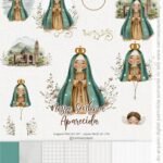 Ilustrações Nossa Senhora Aparecida 6 - Kit Digital (Carinas Paper)