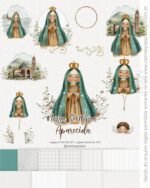 Ilustrações Nossa Senhora Aparecida 6 - Kit Digital (Carinas Paper)