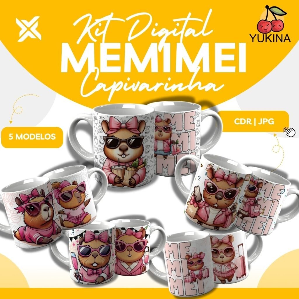 Capivarinha Memimei - Artes Caneca - Imagem 1