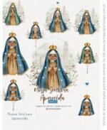 Ilustrações Nossa Senhora Aparecida 6 - Parte 2 - Kit Digital (Carinas Paper)