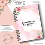 Caderno Examine as Escrituras - Permanente 2026 – Floral Rosa (Rê Castori) - Imagem 3